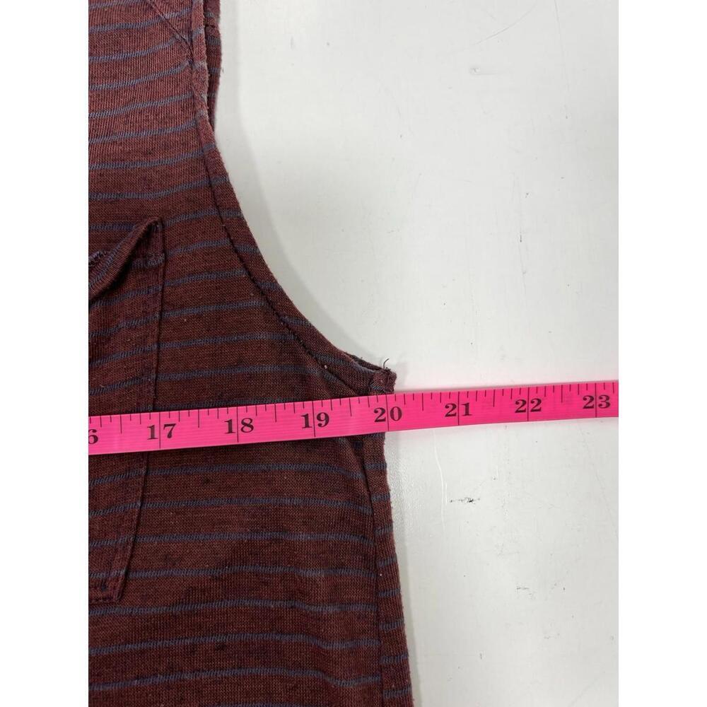 Free People We The Free Weekend Warrior Top Size Med Oversize Brick Stripe Boho - Picture 7 of 8